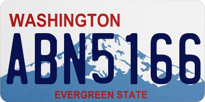 WA license plate ABN5166