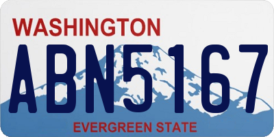 WA license plate ABN5167