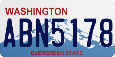 WA license plate ABN5178