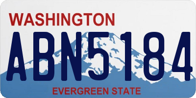 WA license plate ABN5184