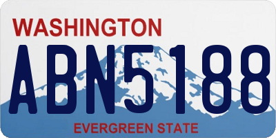 WA license plate ABN5188