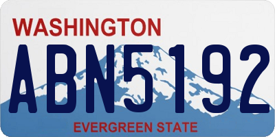 WA license plate ABN5192