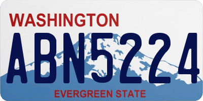 WA license plate ABN5224