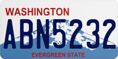 WA license plate ABN5232