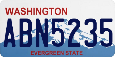 WA license plate ABN5235