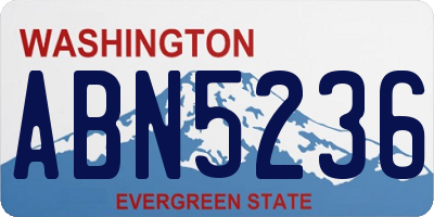 WA license plate ABN5236