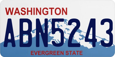 WA license plate ABN5243