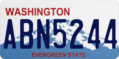 WA license plate ABN5244