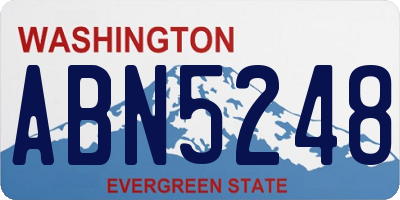 WA license plate ABN5248