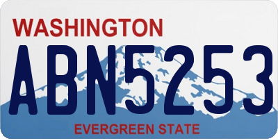 WA license plate ABN5253