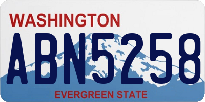 WA license plate ABN5258