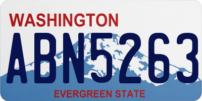 WA license plate ABN5263