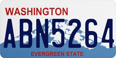 WA license plate ABN5264