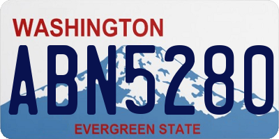 WA license plate ABN5280