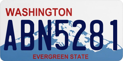 WA license plate ABN5281