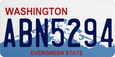 WA license plate ABN5294