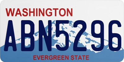 WA license plate ABN5296
