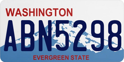 WA license plate ABN5298