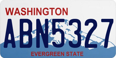 WA license plate ABN5327