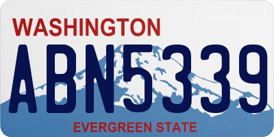 WA license plate ABN5339