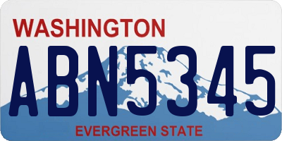WA license plate ABN5345