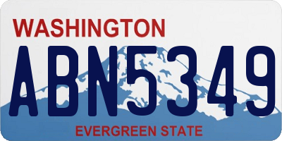 WA license plate ABN5349