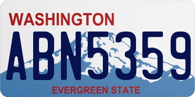 WA license plate ABN5359
