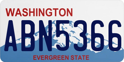 WA license plate ABN5366