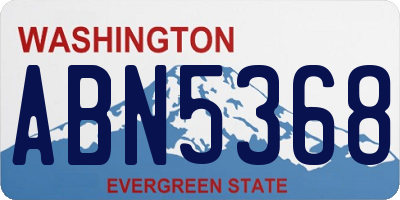 WA license plate ABN5368