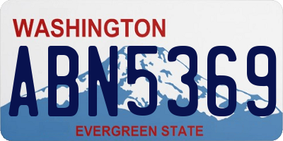 WA license plate ABN5369