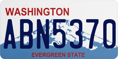 WA license plate ABN5370