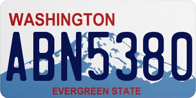 WA license plate ABN5380