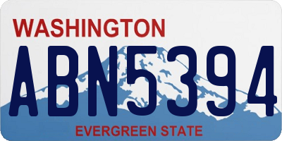 WA license plate ABN5394
