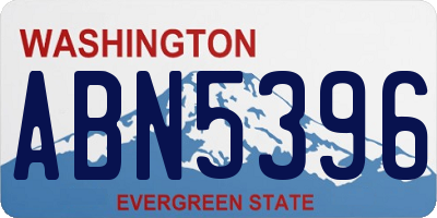 WA license plate ABN5396
