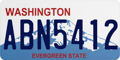 WA license plate ABN5412