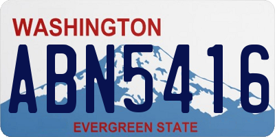 WA license plate ABN5416