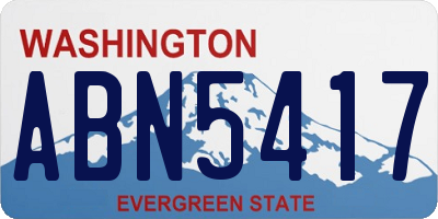WA license plate ABN5417