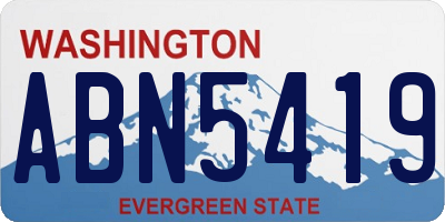 WA license plate ABN5419