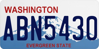 WA license plate ABN5430