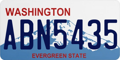WA license plate ABN5435