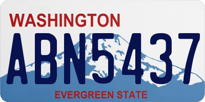 WA license plate ABN5437