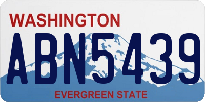 WA license plate ABN5439