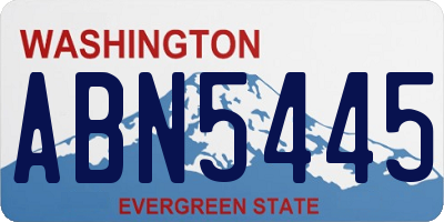 WA license plate ABN5445