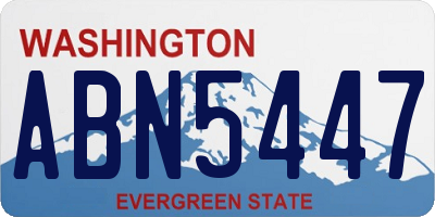 WA license plate ABN5447