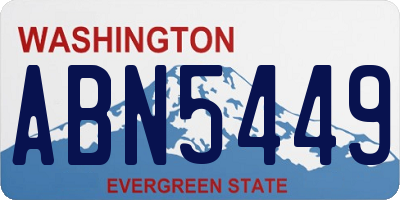 WA license plate ABN5449