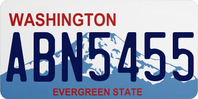 WA license plate ABN5455