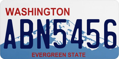 WA license plate ABN5456