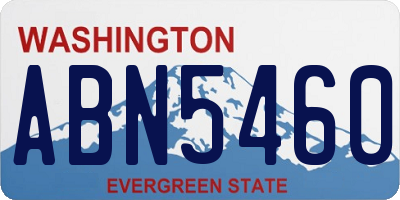 WA license plate ABN5460