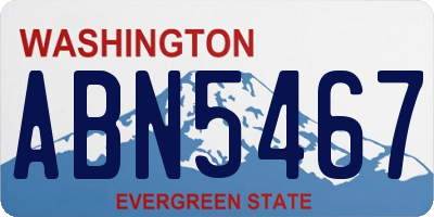 WA license plate ABN5467