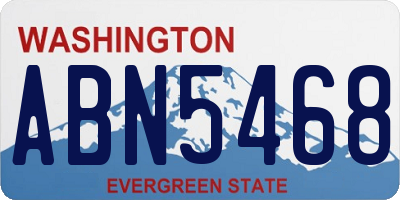 WA license plate ABN5468